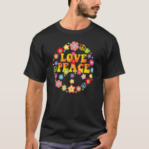 PEACE SIGN LOVE 60s 70s Tie Die Hippie Costume T-Shirt