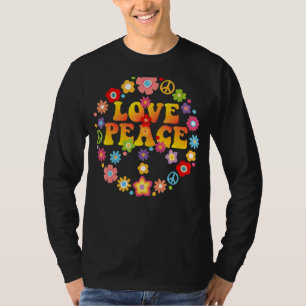 Peace Sign Love 60s 70s Tie Die Hippie Costume T-Shirt