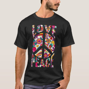 PEACE SIGN LOVE 60s 70s Tie Die Hippie Costume T-Shirt
