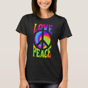 Peace Sign Love 60s 70s Tie Dye Hippie Costume 1 T-Shirt