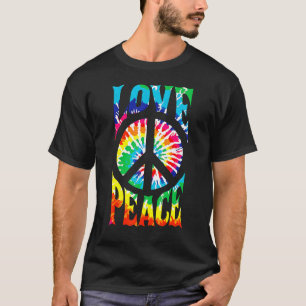 Peace Sign Love 60S 70S Tie Dye Hippie Costume 2 T-Shirt