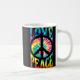 Peace Sign Love 60S 70S Tie Dye Hippie Costume Coffee Mug