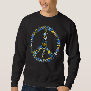Peace Sign Love 60s 70s Tie Dye Hippie Costume Han Sweatshirt