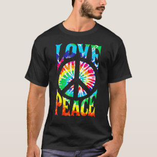 Peace Sign Love 60S 70S Tie Dye Hippie Costume T-Shirt