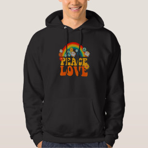 PEACE SIGN LOVE 60s 70s Tie Dye Hippie Halloween C Hoodie
