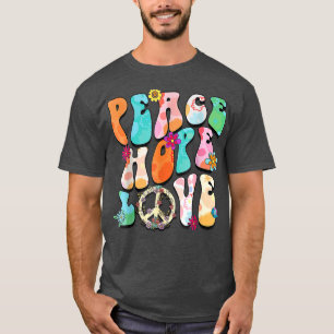 PEACE SIGN LOVE 60s 70s Tie Dye Hippie Halloween C T-Shirt