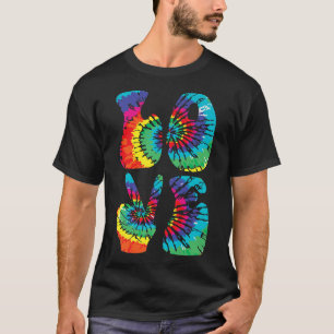 PEACE SIGN LOVE 60s 70s Tie Dye Hippie Halloween C T-Shirt