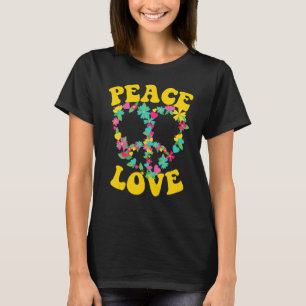 Peace Sign Love 60s 70s Tie Dye Hippie Halloween C T-Shirt