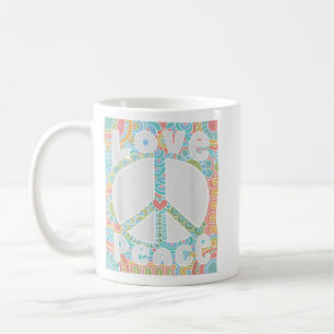 PEACE SIGN LOVE T Shirt 60s 70s Tie Dye Hippie Cos Coffee Mug