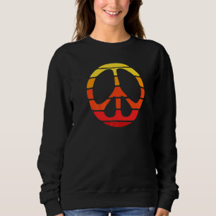 Peace Sign Minimalist Simple Sixties 60s Retro 1 Sweatshirt