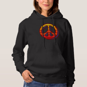 Peace Sign Minimalist Simple Sixties 60s Retro 4 Hoodie