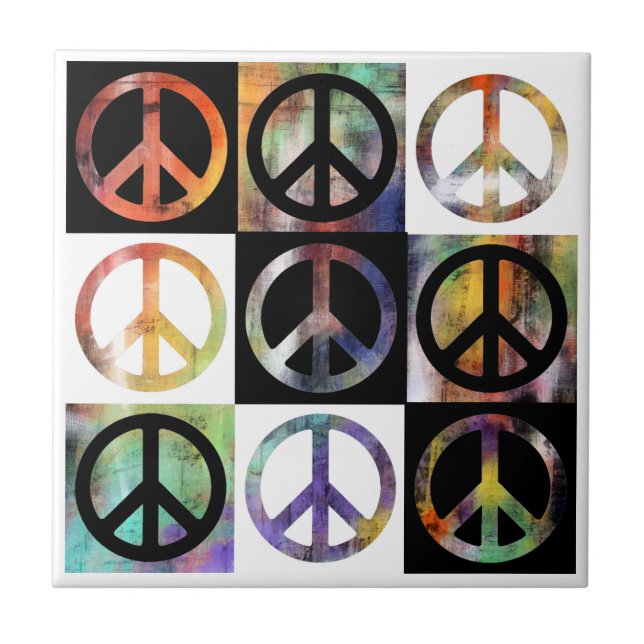 Peace Sign Mosaic Tile (Front)