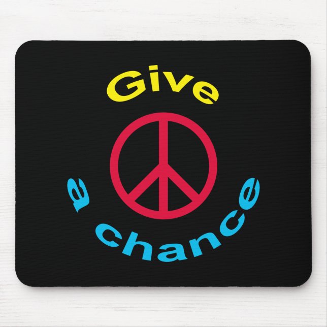 Peace Sign Mouse Pad (Front)