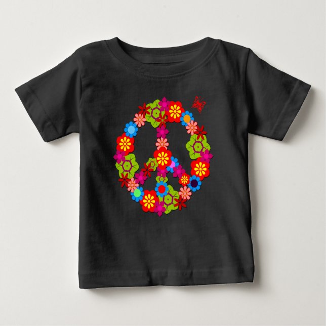 Peace Sign Organic Baby Baby T-Shirt (Front)