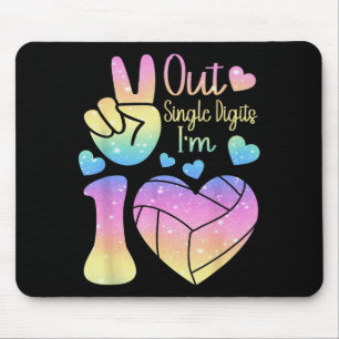 Peace Sign Out Single Digits 10 Volleyball 10th Mouse Pad