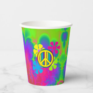 Peace Sign Paper Cups