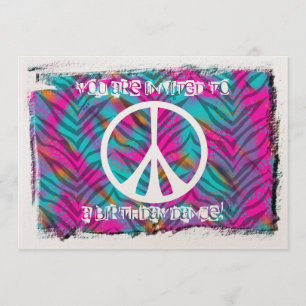 Peace Sign Party Invitations