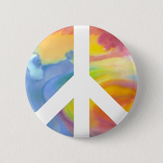 Peace Sign Pastel 6 Cm Round Badge (Front)
