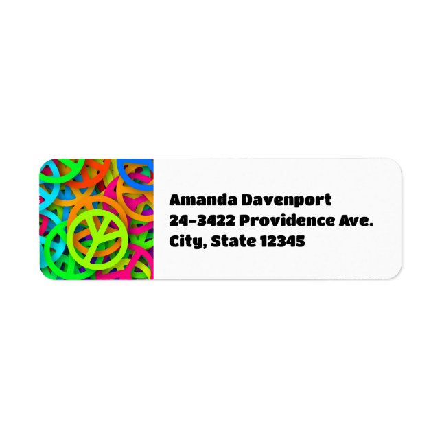Peace Sign Pattern Groovy Sixties Vibe (Front)