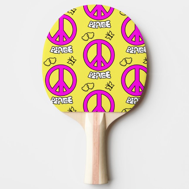 PEACE SIGN PATTERN, PING PONG PADDLE (Front)
