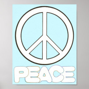 Peace Sign Peace Word Posters