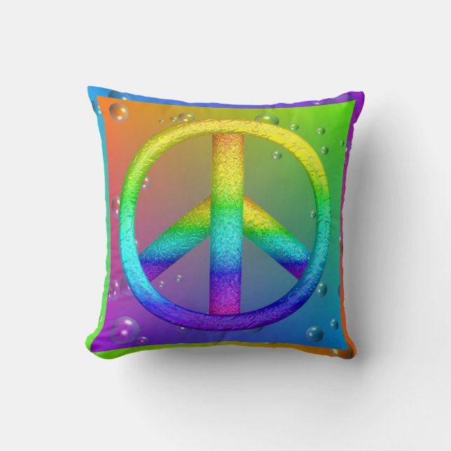 Peace Sign Pillow (Front)