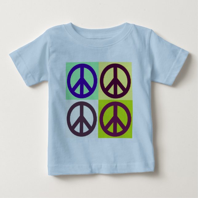 Peace Sign Pop Art Baby T-Shirt (Front)