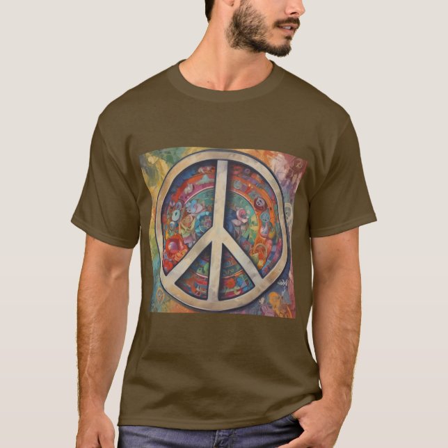 Peace Sign Pop Art T-Shirt (Front)