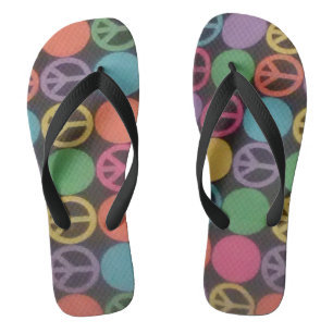 Peace Sign Print Jandals