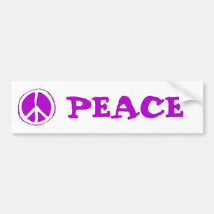 Peace Sign Purple - Bumper Sticker