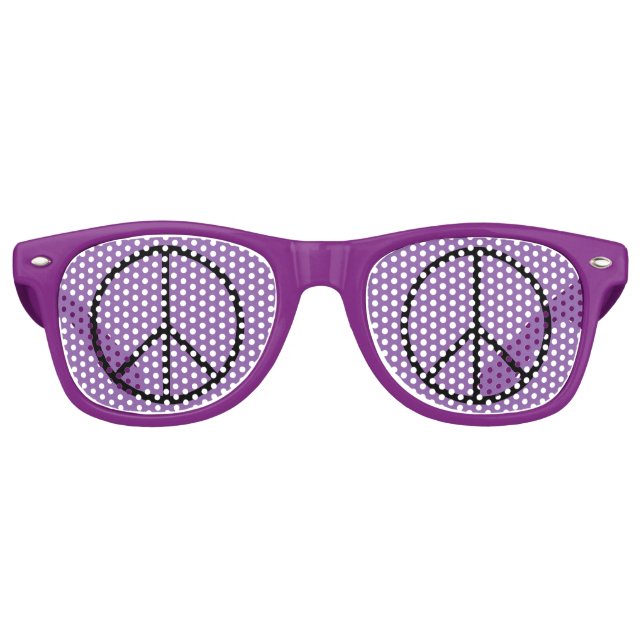 Peace Sign Purple Party Shades (Front)