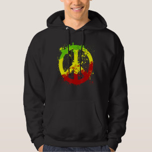 Peace Sign Reggae Ragga Rasta Freedome Hoodie