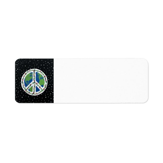 Peace Sign Return Address Label (Front)