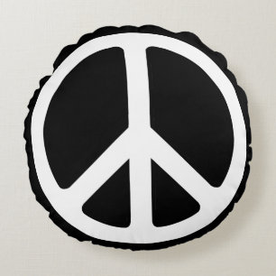 Peace Sign Round Cushion