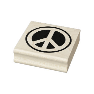 Peace Sign Rubber Stamp