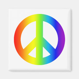 Peace Sign/Square Magnet
