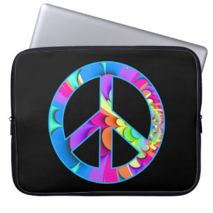 Peace Sign Summer Palette Laptop Sleeve
