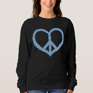 Peace Sign Symbol Heart Hippie 60s Freedom Retro W Sweatshirt
