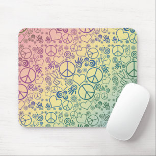 Peace Sign Symbol Rainbow Mouse Pad