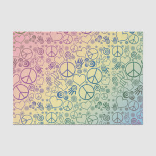Peace Sign Symbol Rainbow Tissue Paper