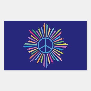 Peace Sign Symbol Rectangular Sticker