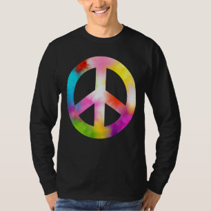 Peace Sign Symbol Tie Dye 60s 70s Vintage Hippie C T-Shirt