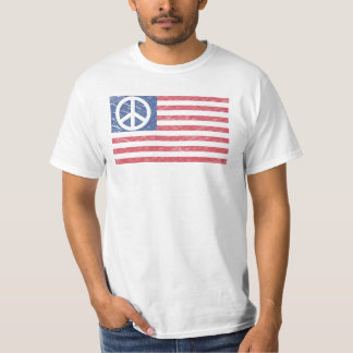 Peace Sign T-Shirt - American flag Peace Sign