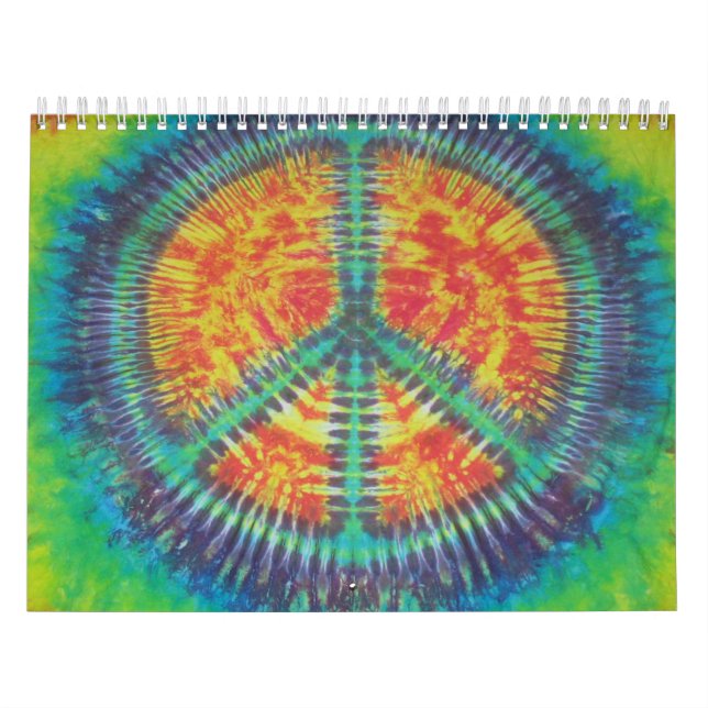 Peace Sign Tie Dye Calendar (Cover)