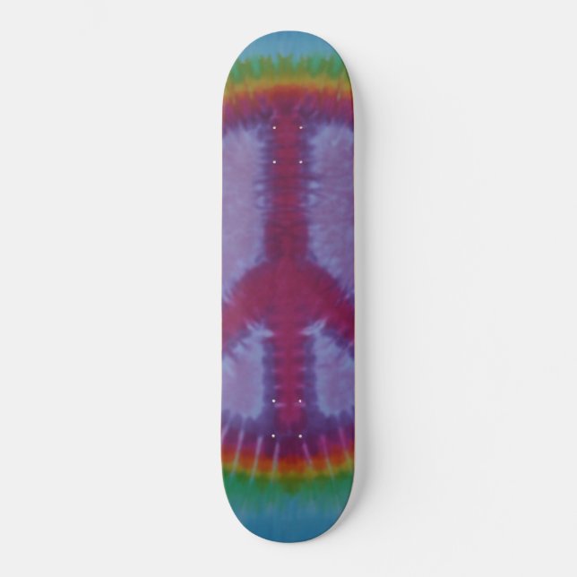 Peace Sign Tie Dye Skateboard (Front)