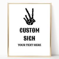 Peace Sign Till Death Do Us Party Custom Sign