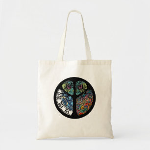 Peace Sign Tree Owl Colourful Design Tote Bag