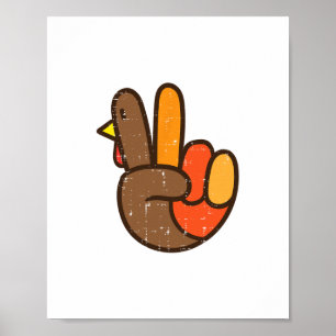 peace sign turkey hand cool thanksgiving hippie me