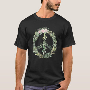 Peace Sign Watercolor With Flowers T-Shirt