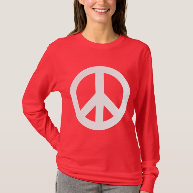 Peace Sign White T-Shirt (Front)